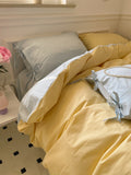 Qfdian Pastel Pillowcase With Ties Bedding Set