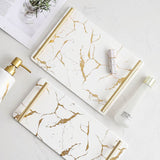 Qfdian Elegance Marble Ceramic Tray