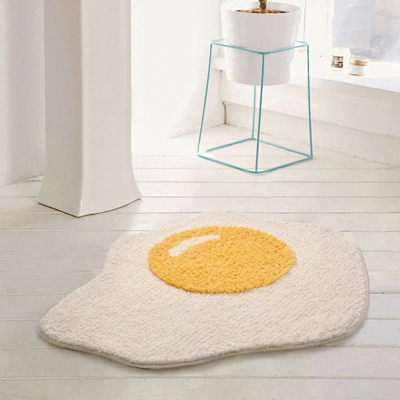 Qfdian Fried Egg Accent Rug