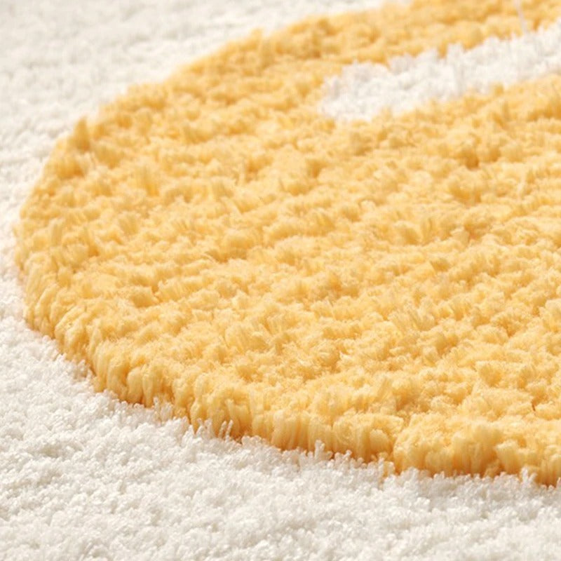 Qfdian Fried Egg Accent Rug