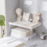 Qfdian White Desktop Shelf Organizer