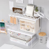 Qfdian White Desktop Shelf Organizer