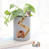 Qfdian Animal Secret Home Cute Plant Pot