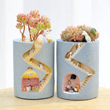 Qfdian Animal Secret Home Cute Plant Pot