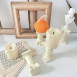 Qfdian Antique Pillar Candlestick