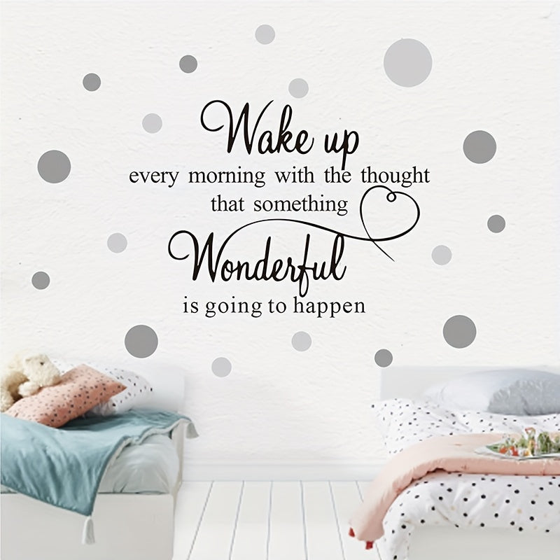 Inspirational Quote Wall Decal - Self-Adhesive & Removable PVC Sticker for Living Room, Bedroom, and Home Decor