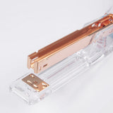 Qfdian Elegance Transparent Rose Gold Stapler