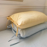 Qfdian Pastel Pillowcase With Ties Bedding Set