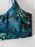 2 Piece Set Tropical Print High Waist Square Neck Bikini, Women's Swimwear & Clothing Swimsuits