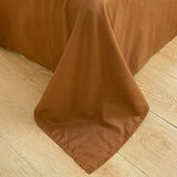Qfdian Brown Striped Minimalist Bedding Set