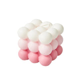 Qfdian Pastel Gradient Bubble Cube Candle