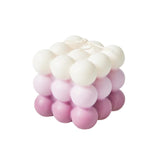 Qfdian Pastel Gradient Bubble Cube Candle