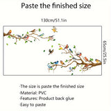 4pcs Colorful Bird Wall Decals - Self-Adhesive, Removable PVC Stickers for Bedroom, Living Room, Office - Contemporary Animal Print Home Decor