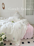 Qfdian Coquette Aesthetic Ruffle Bedding Set