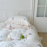 Qfdian Coquette Aesthetic Ruffle Bedding Set