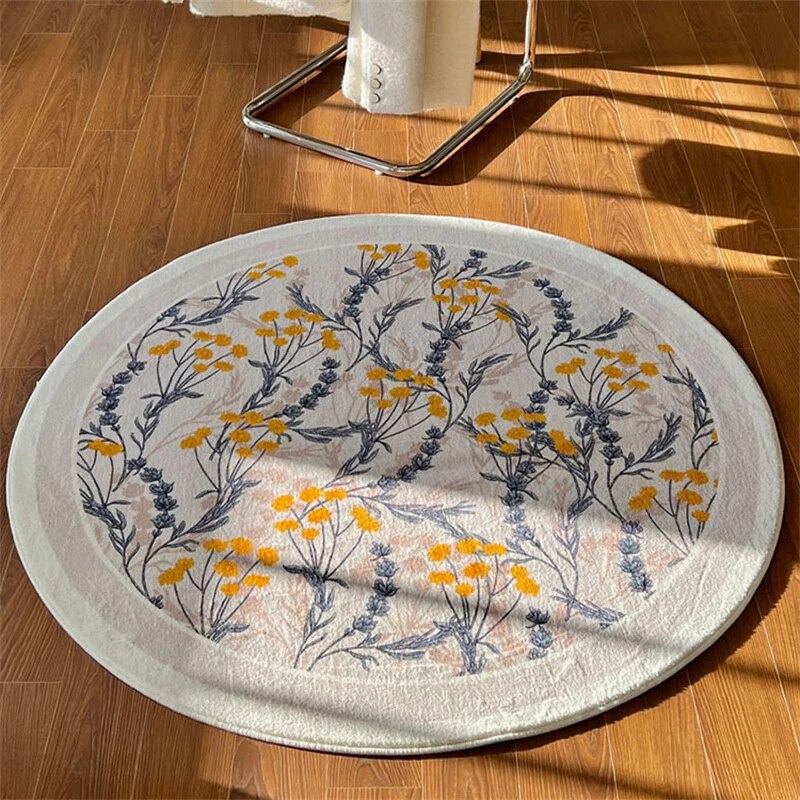 Qfdian Cottage Wildflowers Bedside Rug