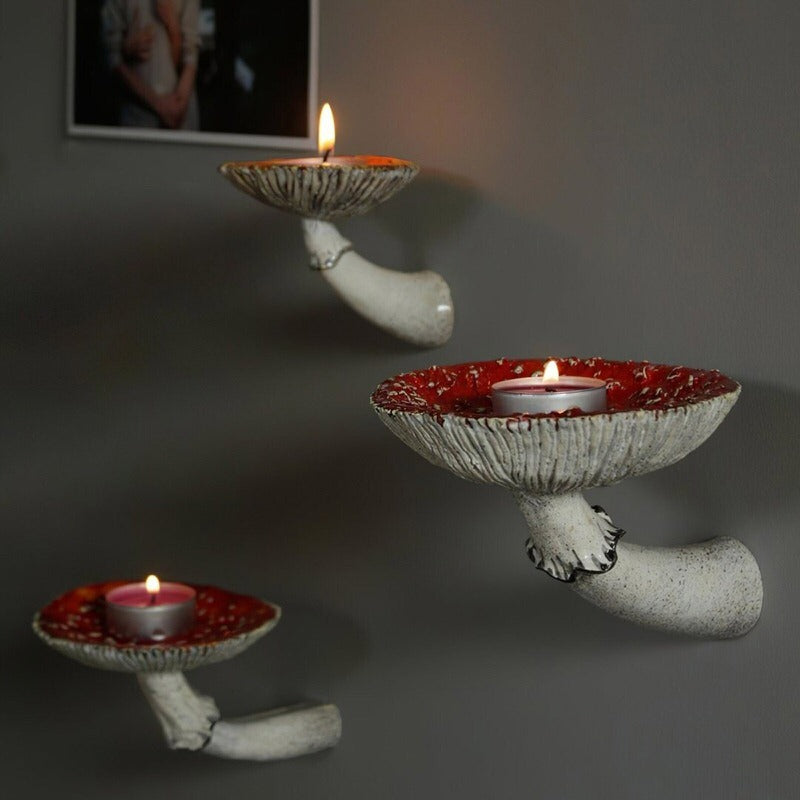 Qfdian Mushroom Wall Shelf