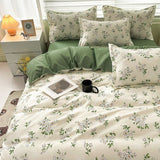 Qfdian Vintage Chamomile Flower Bedding Set