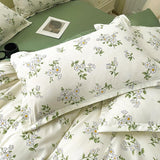 Qfdian Vintage Chamomile Flower Bedding Set