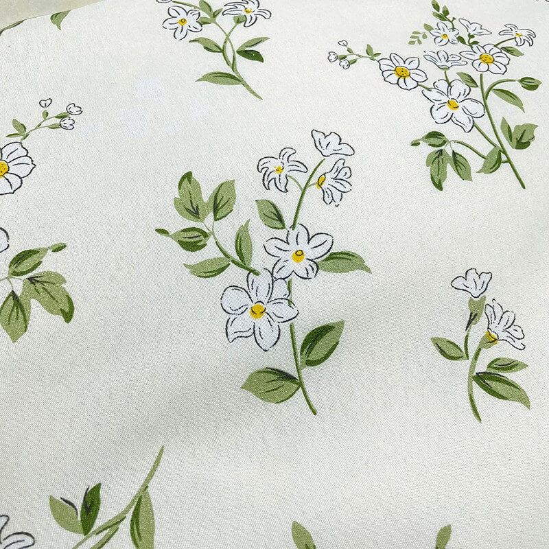 Qfdian Vintage Chamomile Flower Bedding Set