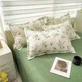 Qfdian Vintage Chamomile Flower Bedding Set