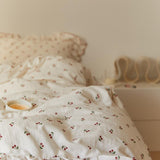 Qfdian Cottagecore Ruffled Cozy Bedsheet Set