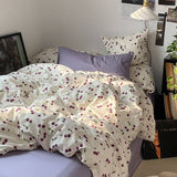 Qfdian Purple Cherries Bedding Set