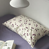 Qfdian Purple Cherries Bedding Set