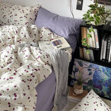 Qfdian Purple Cherries Bedding Set