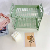 Qfdian Kawaii Two-Storey Desk Shelf