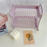 Qfdian Kawaii Two-Storey Desk Shelf