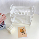 Qfdian Kawaii Two-Storey Desk Shelf