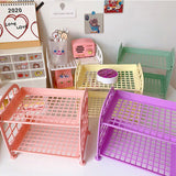 Qfdian Kawaii Two-Storey Desk Shelf