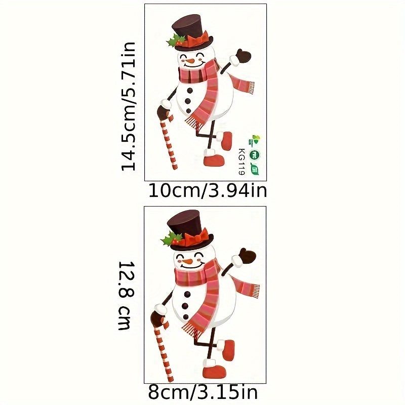 4pcs Christmas Wall Decals Set - Santa, Snowman & Reindeer Switch Stickers for Living Room, Bedroom & Bathroom - Matte Finish, Easy Apply PVC Home Decor