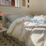 Qfdian Pastel Pillowcase With Ties Bedding Set