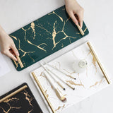 Qfdian Elegance Marble Ceramic Tray