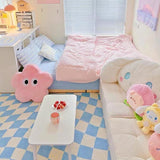 Qfdian Pastel Curvy Checker Carpet