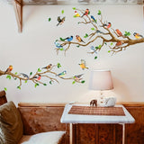 4pcs Colorful Bird Wall Decals - Self-Adhesive, Removable PVC Stickers for Bedroom, Living Room, Office - Contemporary Animal Print Home Decor