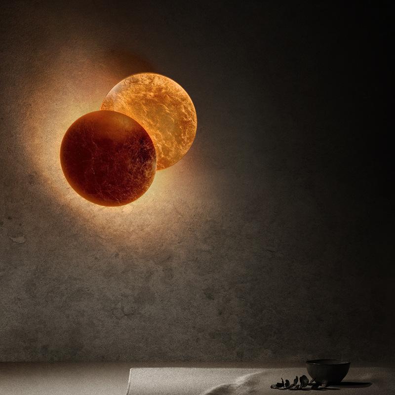 Qfdian Creative Rotatable Moon Phase Wall Lamp