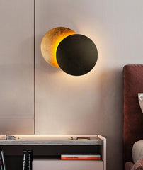 Qfdian Creative Rotatable Moon Phase Wall Lamp