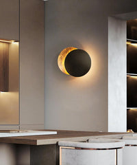 Qfdian Creative Rotatable Moon Phase Wall Lamp