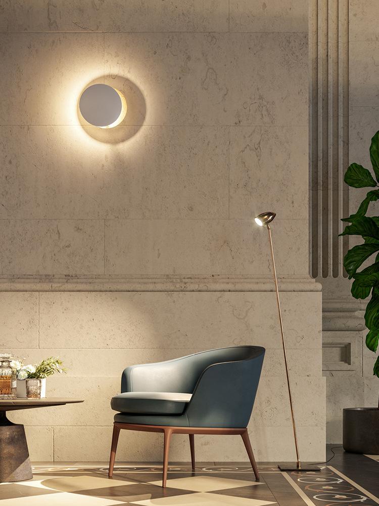 Qfdian Creative Rotatable Moon Phase Wall Lamp