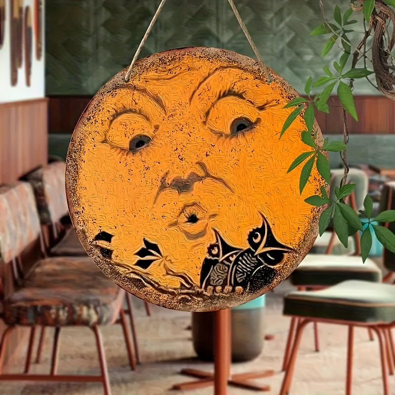 Halloween Wooden Decorative Plaque - Festive Indoor/Outdoor Art & Craft