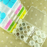Qfdian Container Set Contact Lenses Case Travel Contact Lenses Partner 6 Pairs