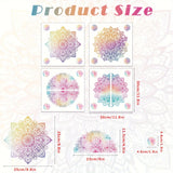 4pcs Bohemian Mandala Wall Decals - Colorful, Removable PVC Window & Bedside Stickers for Home Decor