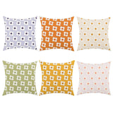 Qfdian Embroidered Daisies Cushion Cover