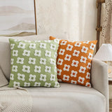 Qfdian Embroidered Daisies Cushion Cover