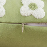 Qfdian Embroidered Daisies Cushion Cover