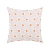 Qfdian Embroidered Daisies Cushion Cover