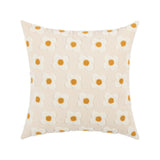 Qfdian Embroidered Daisies Cushion Cover